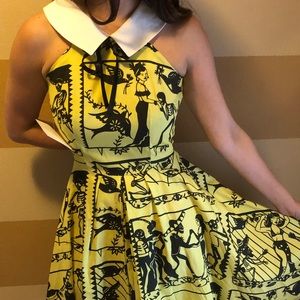 Tara Starlet Day of the Dead print dress